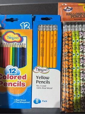 Imagine Pencils 8 Pack, Halloween Pencils 8 Pack, Colored Pencils, 12 Pack
